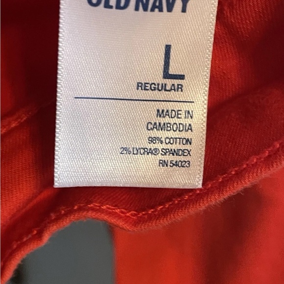Old Navy rockstar women’s size large vibrant orange denim jean jacket - Picture 8 of 10